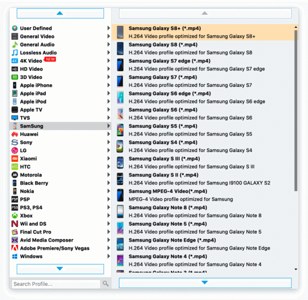 Select MOV as Output Format